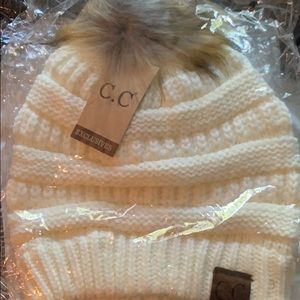CC Beanie with puff ball